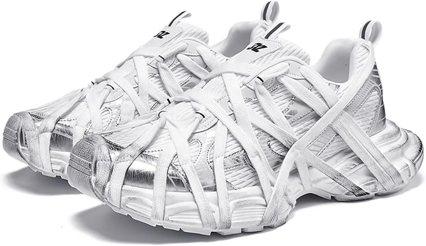 Niepce Inc Streetwear Men's Fashion Chunky Sneakers with Design