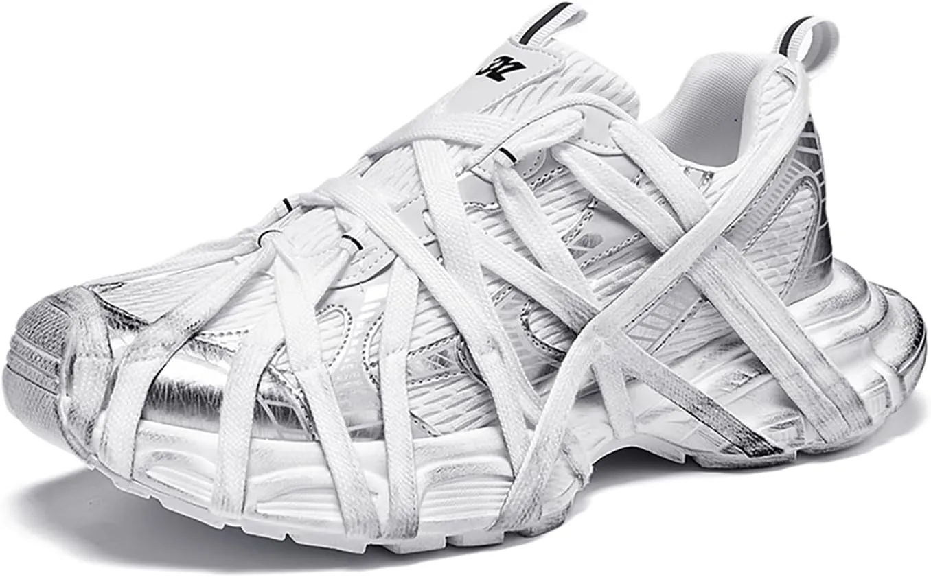 Niepce Inc Streetwear Men's Fashion Chunky Sneakers with Design