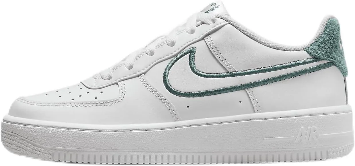 Nike Air Force 1 LV8 3 Big Kids' Shoes (FZ2008-100, Summit White/Bicoastal/Summit White) Size 4.5