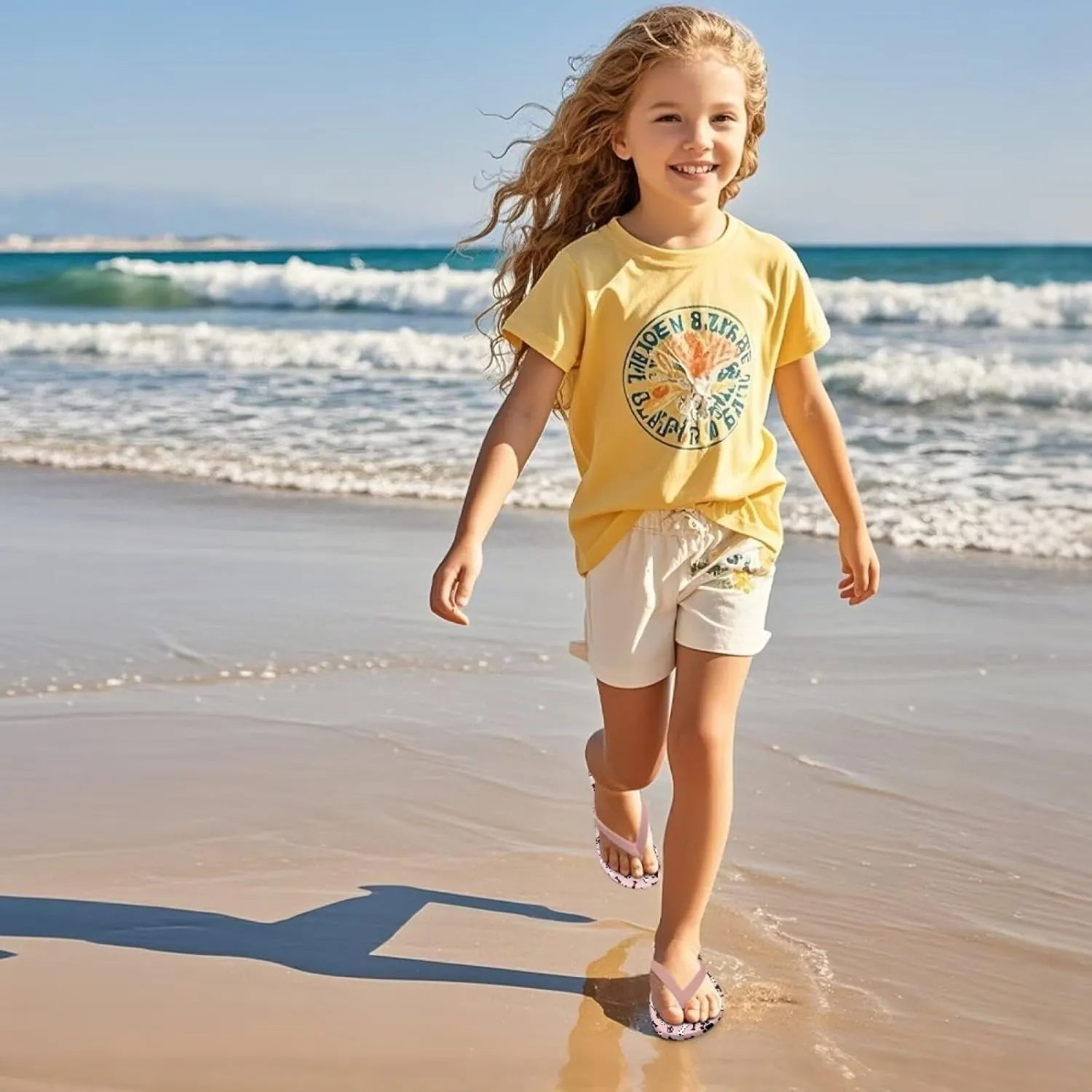 Novelty Kids Flip Flops Beach Wacky Sandals With Soft Footbed Non Slip Slippers Light Slip On Thong Sandal