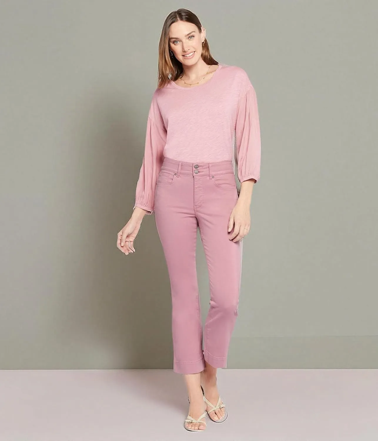 NYDJ Women's High Rise Barbara Ankle With 2 Buttons
