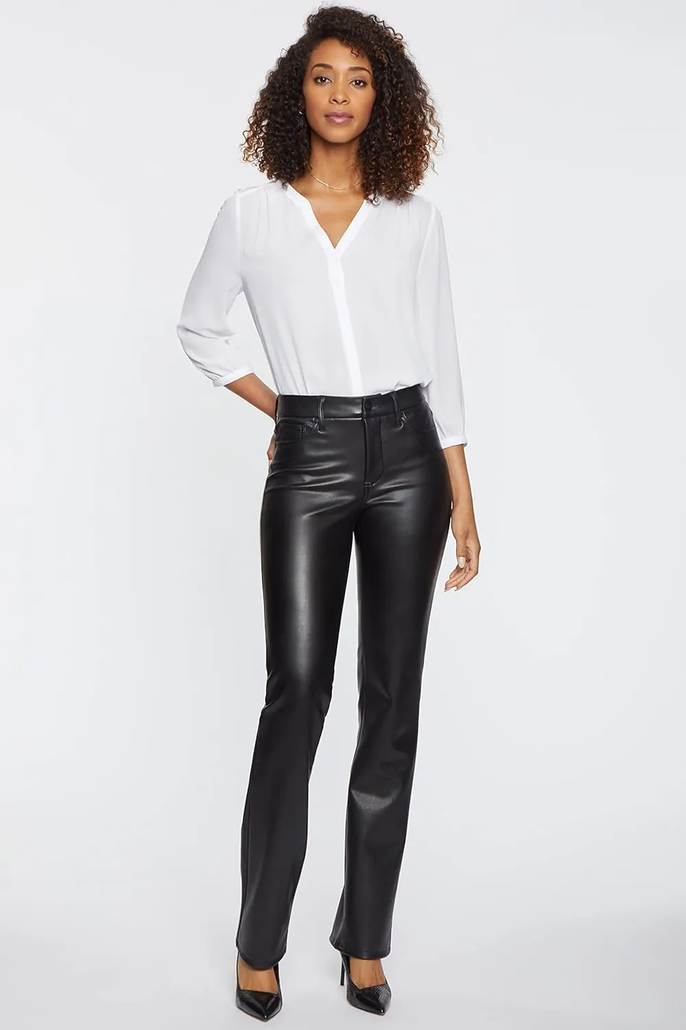 NYDJ Women's Marilyn Straight Leg Jean with Double Snap Closure