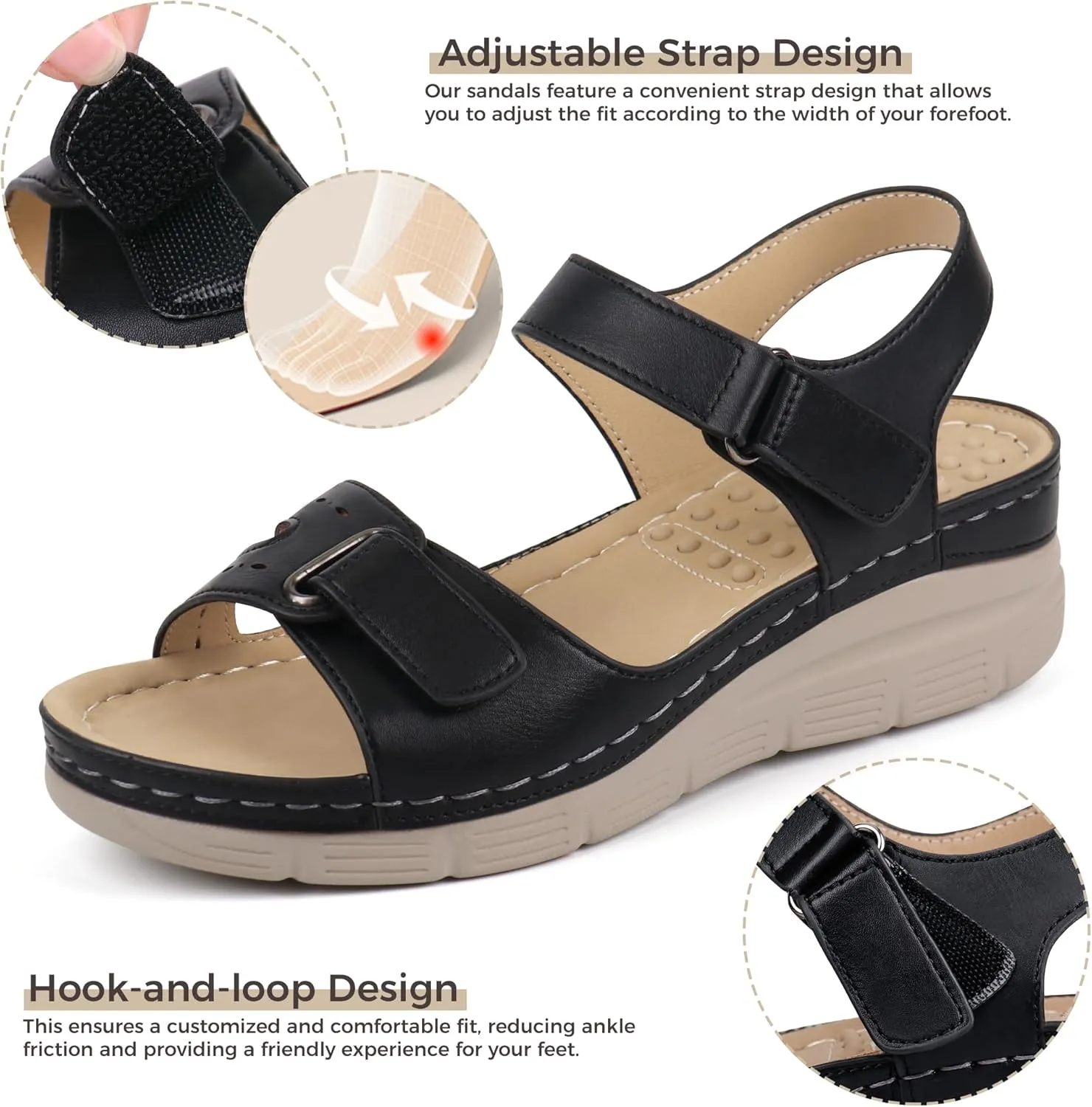Ortho rest Women Comfortable Walking Sandals Orthotic Arch Support Dress Sandals