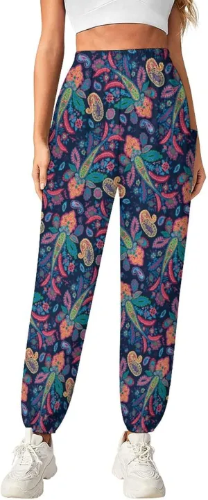 Paisley Print Yoga Bloomers Women Hippie Harem Pant Elephant Pants Elastic Gym Long Pants Loose Casual Sweatpants
