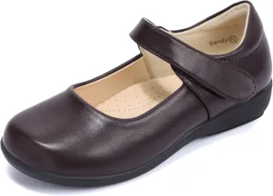 PANDANINJIA Sandy Girls Mary Jane School Uniform Shoes Dress Girls Flats for Toddler Little Kid Big Kid