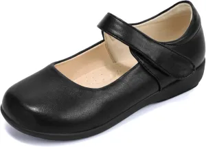 PANDANINJIA Sandy Girls Mary Jane School Uniform Shoes Dress Girls Flats for Toddler Little Kid Big Kid