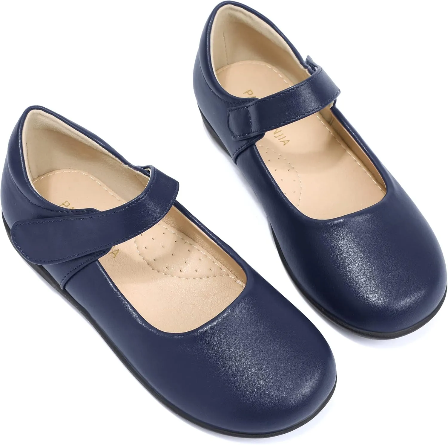 PANDANINJIA Sandy Girls Mary Jane School Uniform Shoes Dress Girls Flats for Toddler Little Kid Big Kid