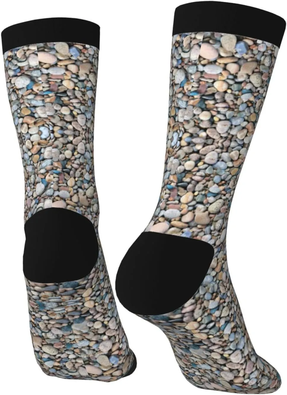 Pebble Stone Pattern Print Novelty Unisex Socks Colorful Stylish Crew Socks Casual Dress Gifts For Men Women
