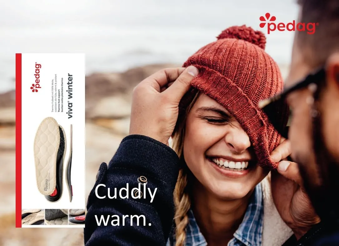 Pedag Viva Winter | Insulating Insoles | Made in Germany | Heel Cushion, Longitudinal & Metatarsal Arch Support | Boost Warmth & Comfort | 1 Pair | Men 13/ EU 46