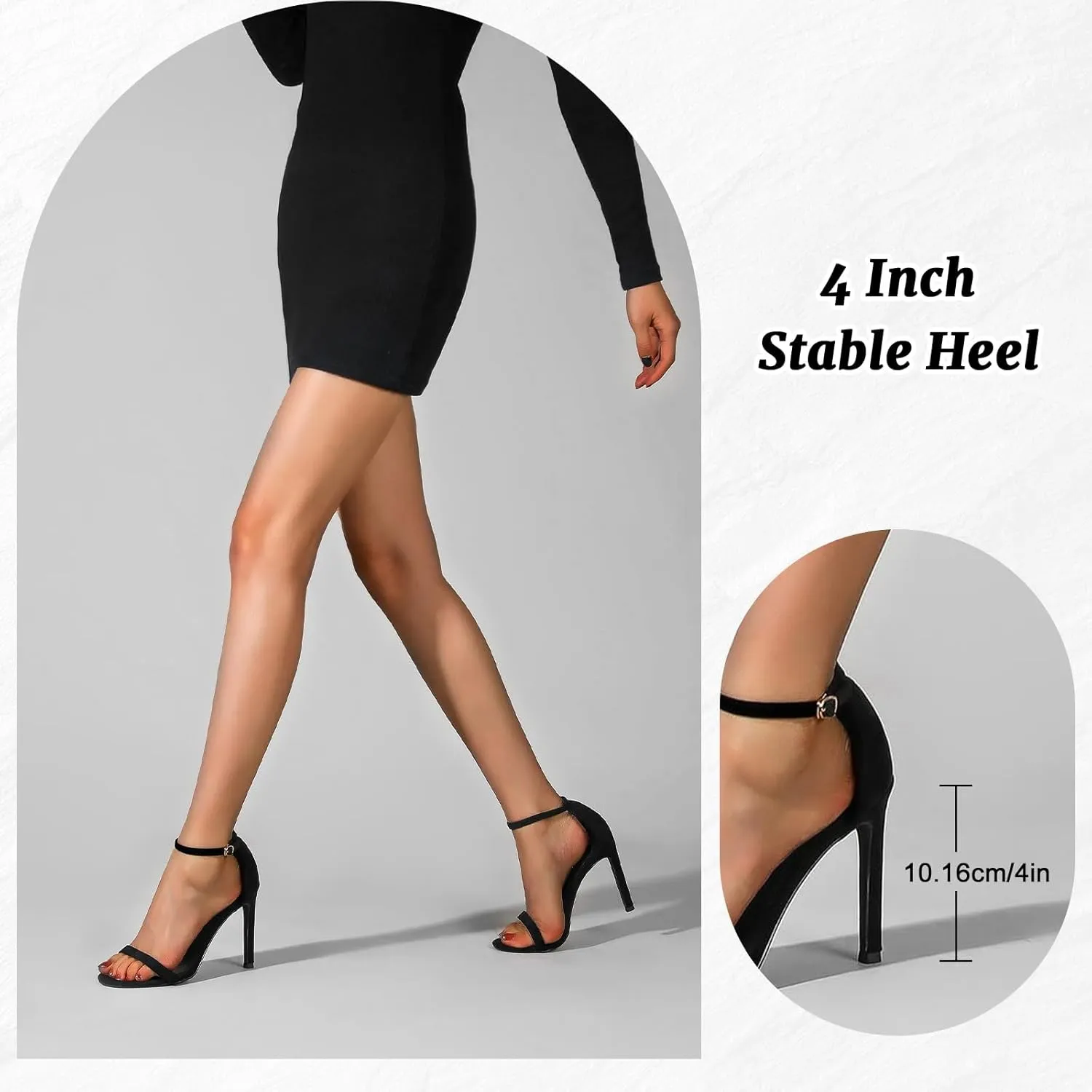 perixir Strappy Heels for Women High Stiletto Heels Sexy Prom Dressy Sandals Ankle Strap Heels Dainty Rope Stiletto Heel