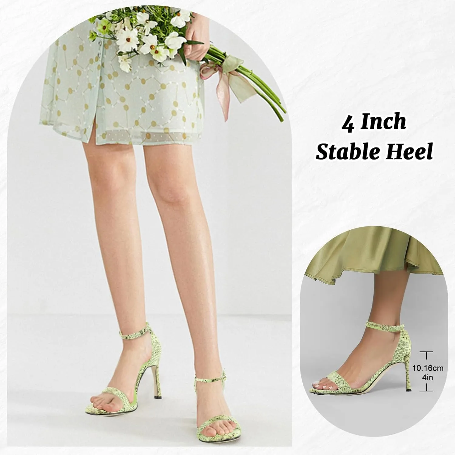 perixir Strappy Heels for Women High Stiletto Heels Sexy Prom Dressy Sandals Ankle Strap Heels Dainty Rope Stiletto Heel