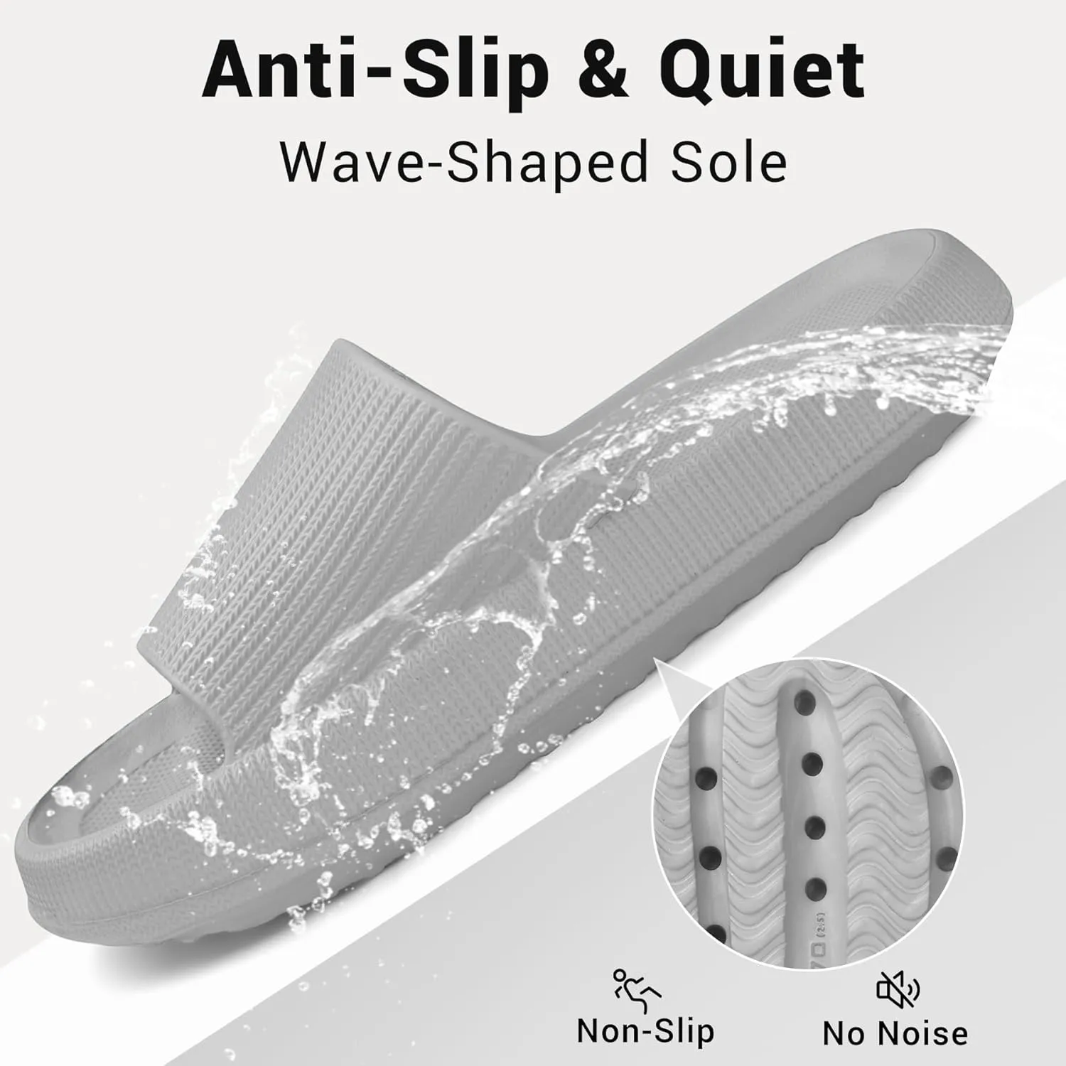 Pillow Slippers for Women and Men Non-Slip Shower Slides Shoes Comfort Cloud House Sandals Thick Sole Indoor Outdoor
