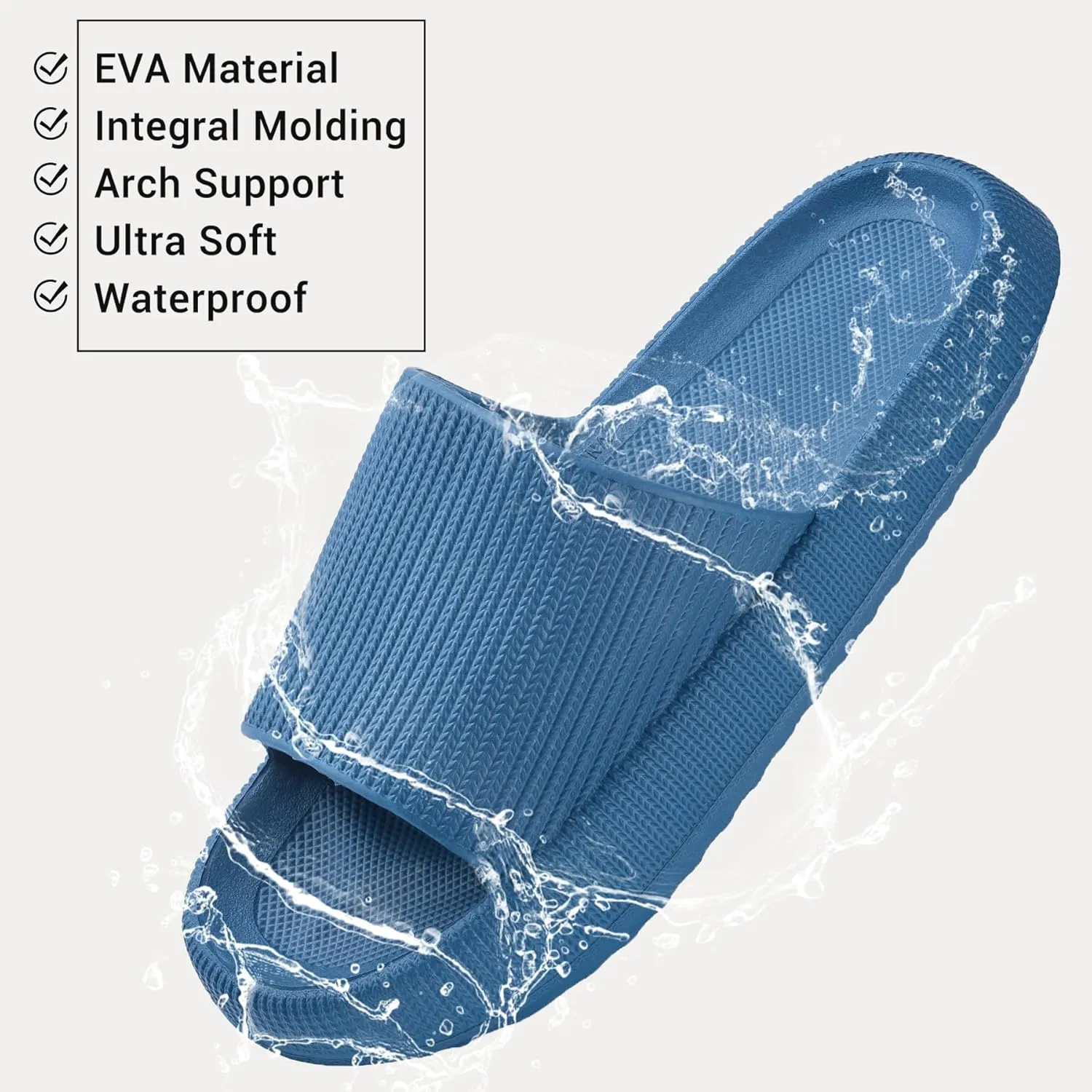 Pillow Slippers for Women and Men Non-Slip Shower Slides Shoes Comfort Cloud House Sandals Thick Sole Indoor Outdoor