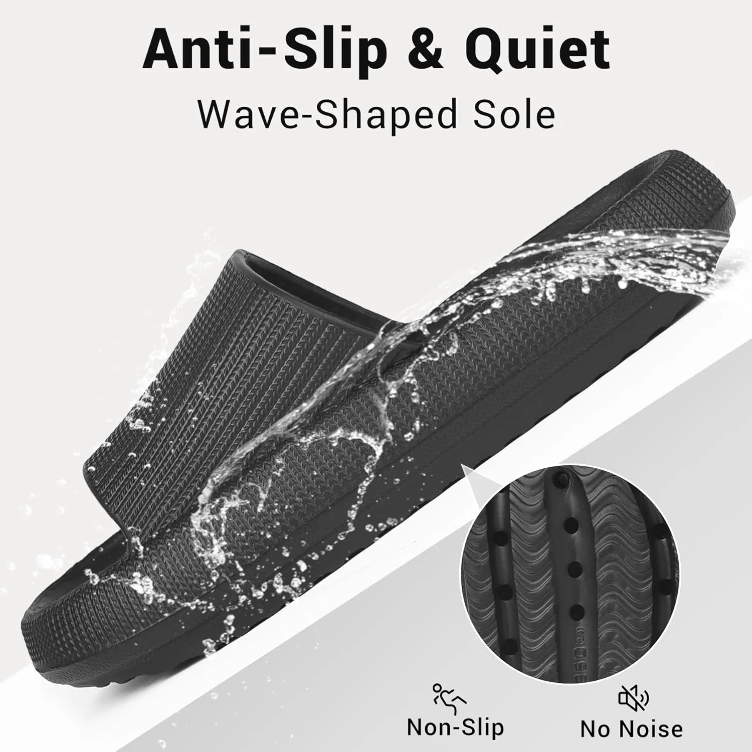 Pillow Slippers for Women and Men Non-Slip Shower Slides Shoes Comfort Cloud House Sandals Thick Sole Indoor Outdoor