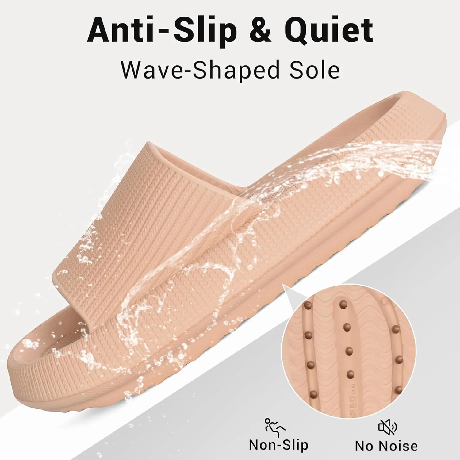 Pillow Slippers for Women and Men Non-Slip Shower Slides Shoes Comfort Cloud House Sandals Thick Sole Indoor Outdoor
