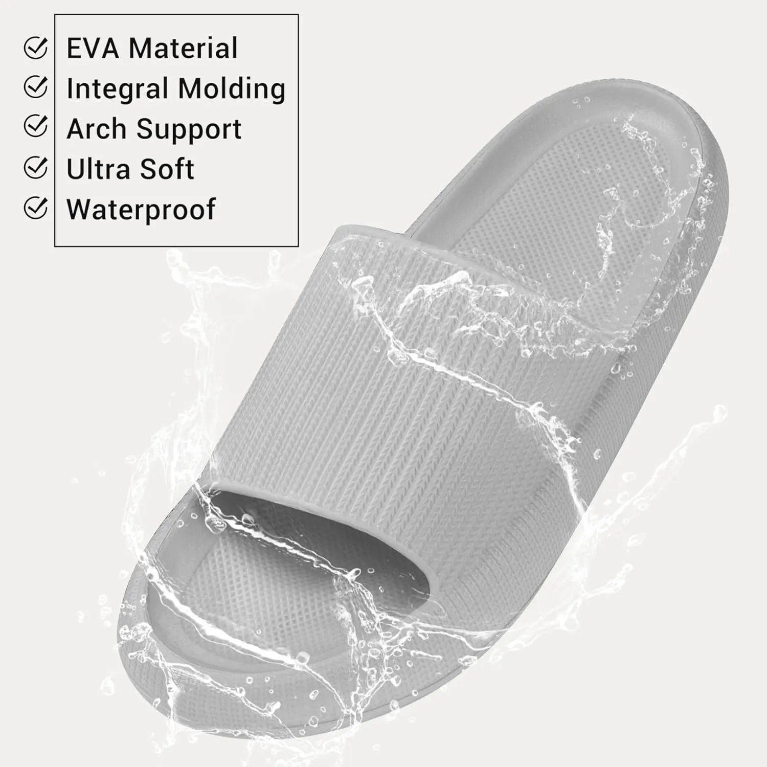 Pillow Slippers for Women and Men Non-Slip Shower Slides Shoes Comfort Cloud House Sandals Thick Sole Indoor Outdoor