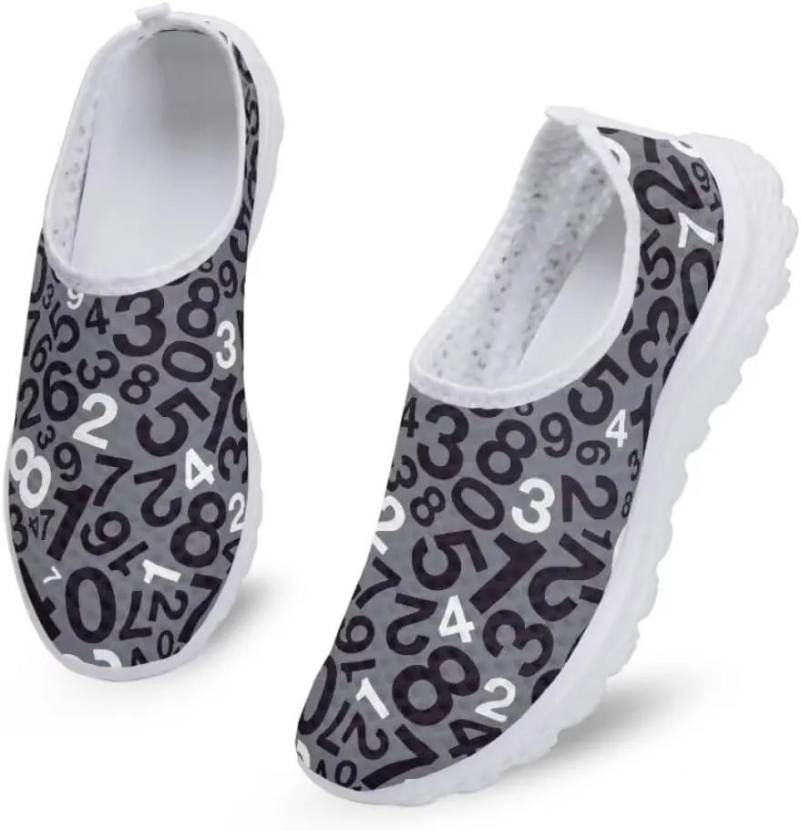 Pinupub Women Running Walking Shoes Colorful Print Soft Lightweight Practical No Tie Shoe Lace Fashion Sports Sneakers