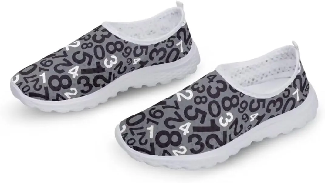 Pinupub Women Running Walking Shoes Colorful Print Soft Lightweight Practical No Tie Shoe Lace Fashion Sports Sneakers