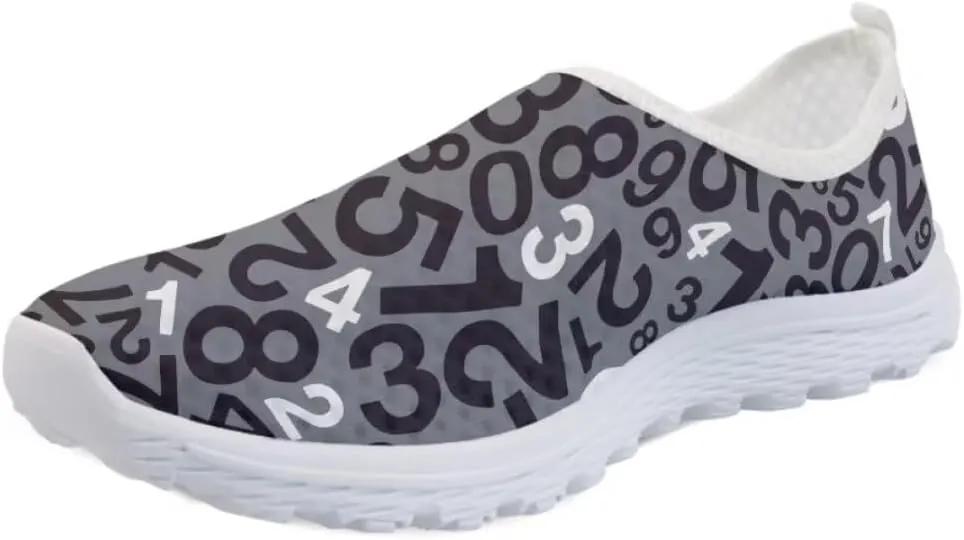 Pinupub Women Running Walking Shoes Colorful Print Soft Lightweight Practical No Tie Shoe Lace Fashion Sports Sneakers