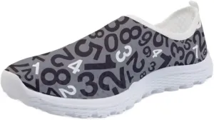 Pinupub Women Running Walking Shoes Colorful Print Soft Lightweight Practical No Tie Shoe Lace Fashion Sports Sneakers