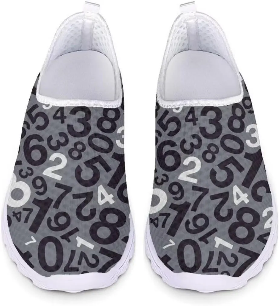 Pinupub Women Running Walking Shoes Colorful Print Soft Lightweight Practical No Tie Shoe Lace Fashion Sports Sneakers