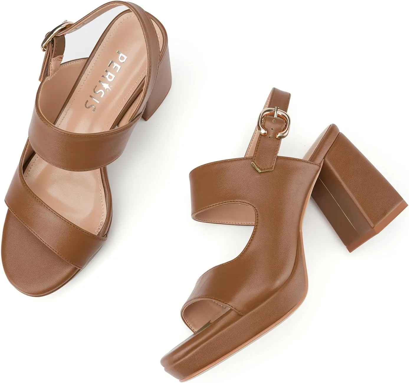 Platform Heels for Women Comfy Chunky Block Heeled Sandal Open Toe Ankle Strap Mid Heel Slingback Sandals Summer Pary Dress Shoes