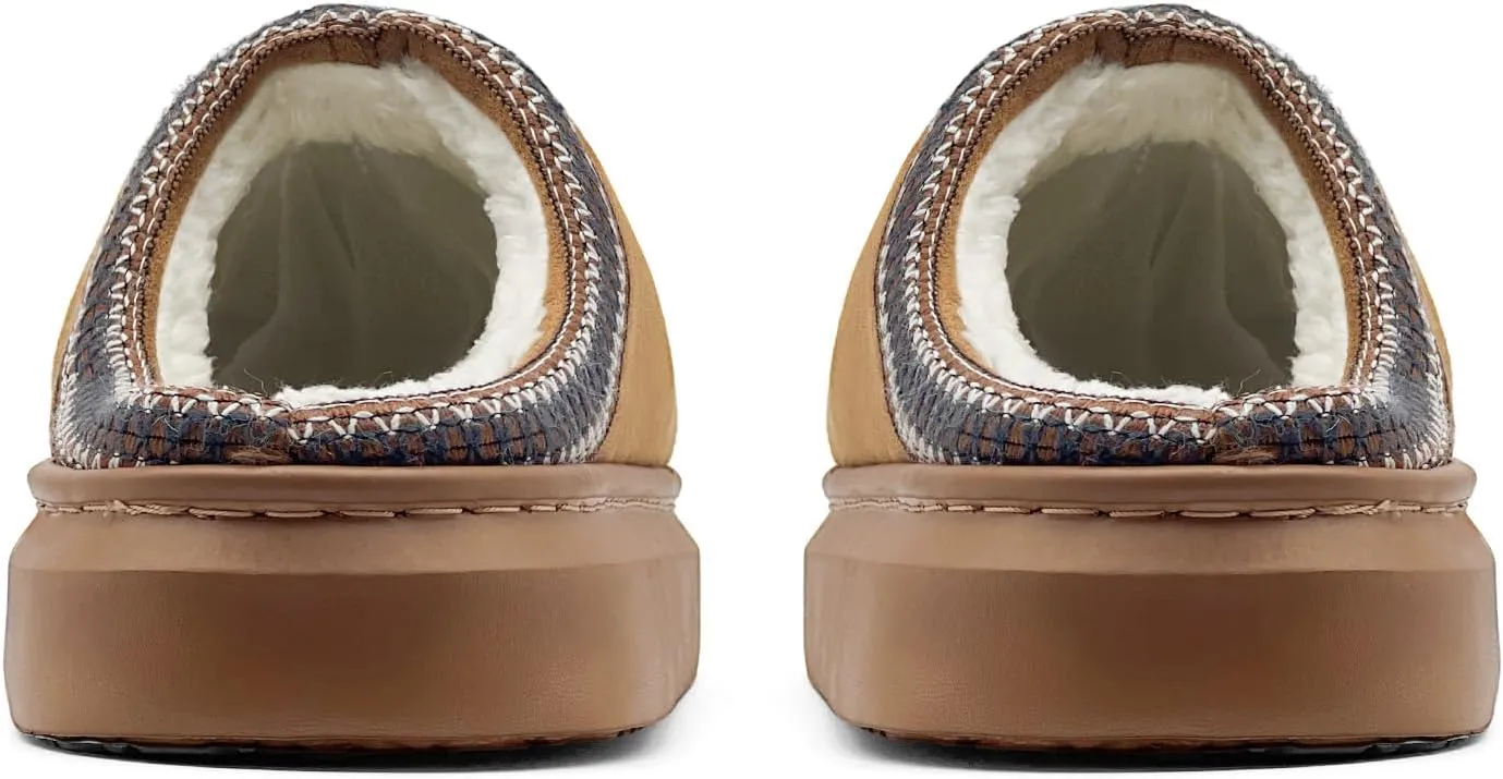 Platform House Slippers for Women, Fur Fleece Lined Winter Bedroom Slippers Soft Warm Snow Mini Boots Anti-Slip Home Slippers
