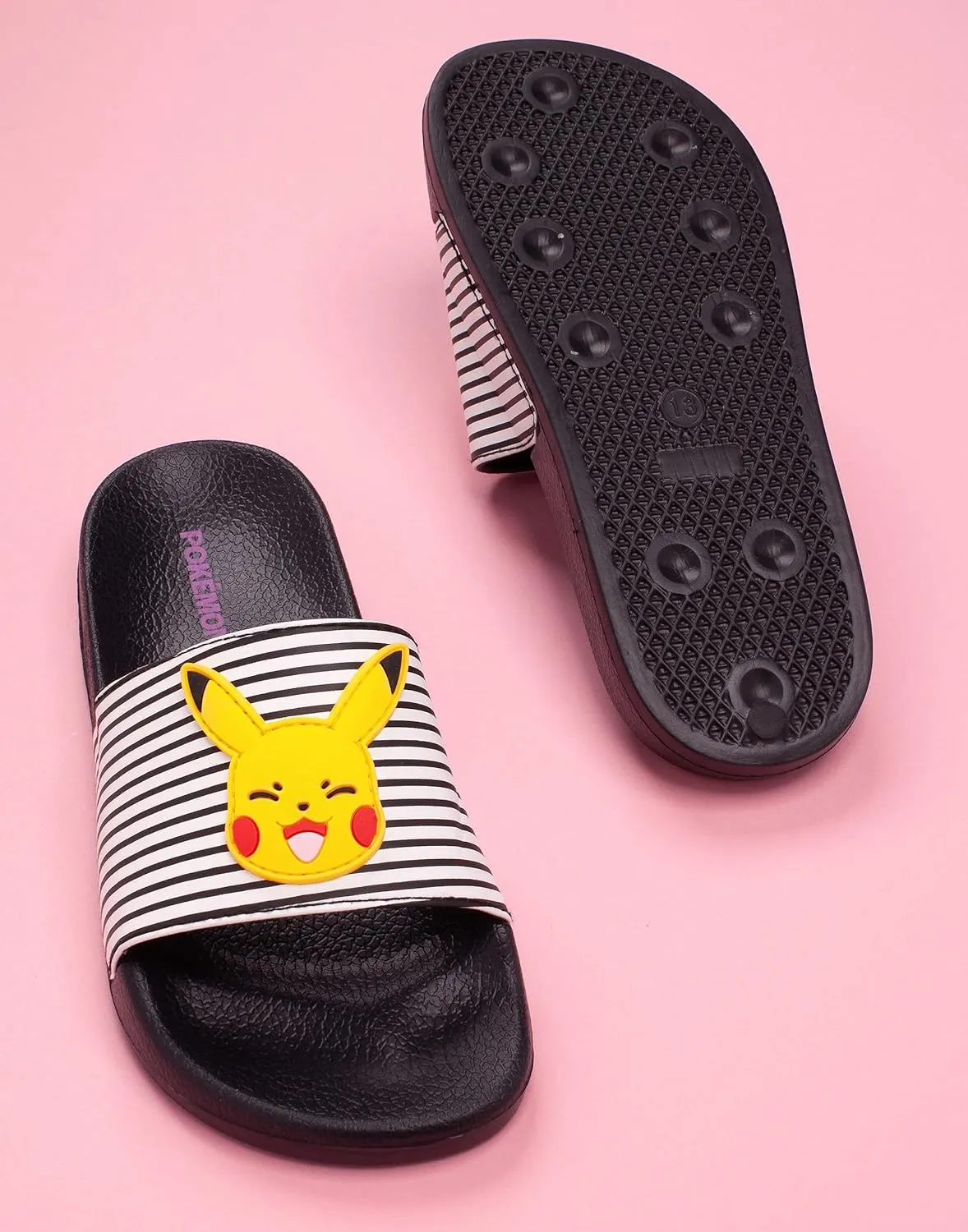 Pokemon Sliders Girls Kids Pikachu Sandals Beach Shower Shoes Flip Flops