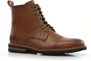 Polar Fox Brooke MPX806061 Grey Woolen and Leather Lace-up Fashion Chukka Boots with Zipper Closure