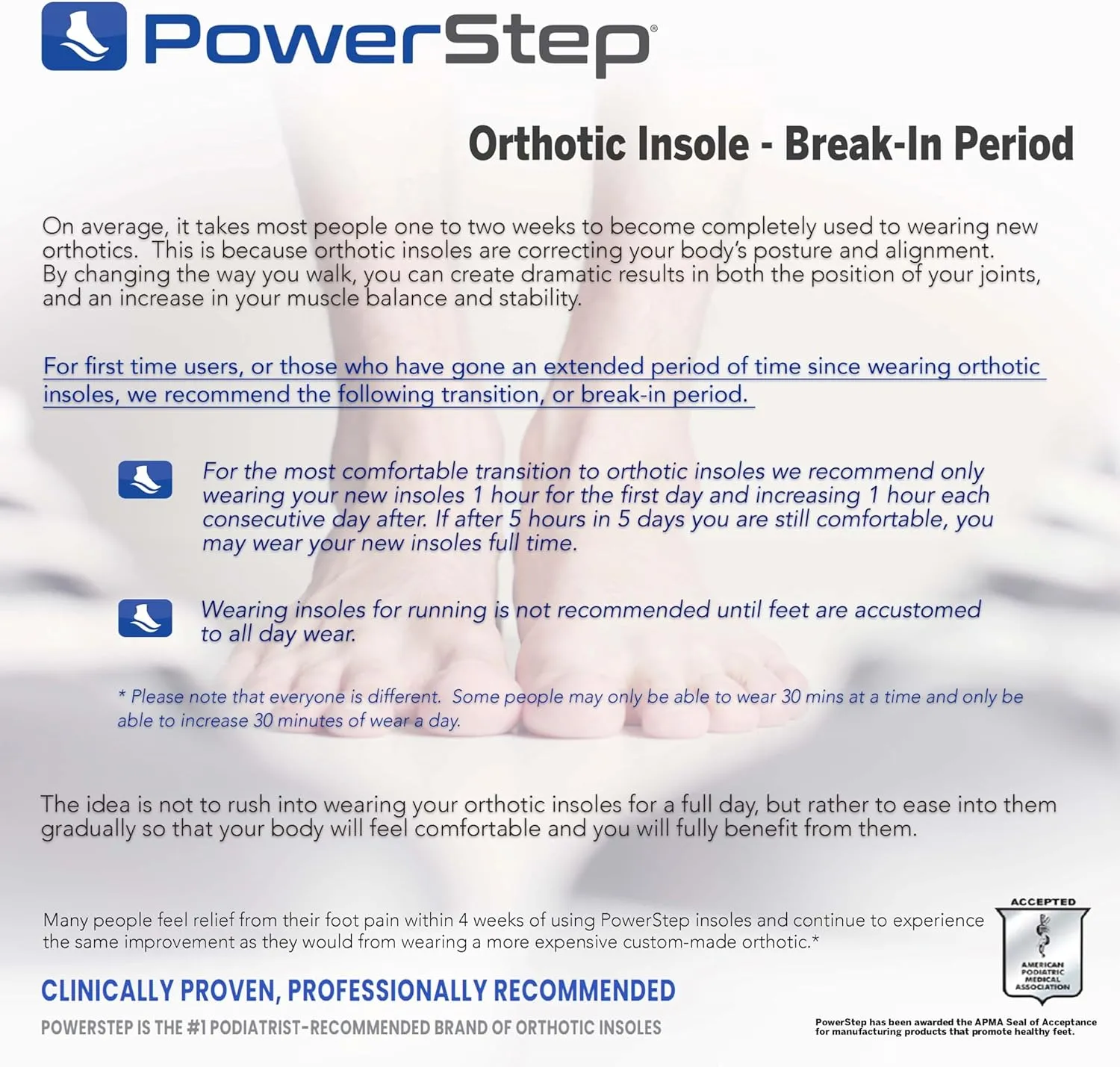 PowerStep Pinnacle Insoles - Orthotics for Plantar Fasciitis Relief – Made in USA Orthotic Insoles for Arch Support with Moderate Pronation - #1 Podiatrist Recommended (M 10-10.5 W 12)