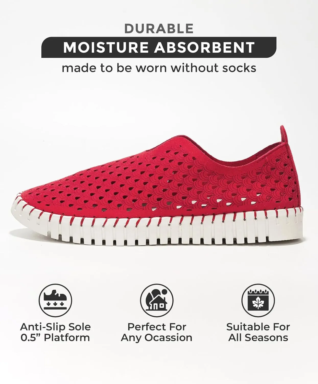 Project Cloud Womens Shoes – Lightweight Summer Loafers for Women with Memory Foam Insole – Stylish & Comfortable Womens Loafers - Perfect Spring Shoes for Women 2025 (Lily)