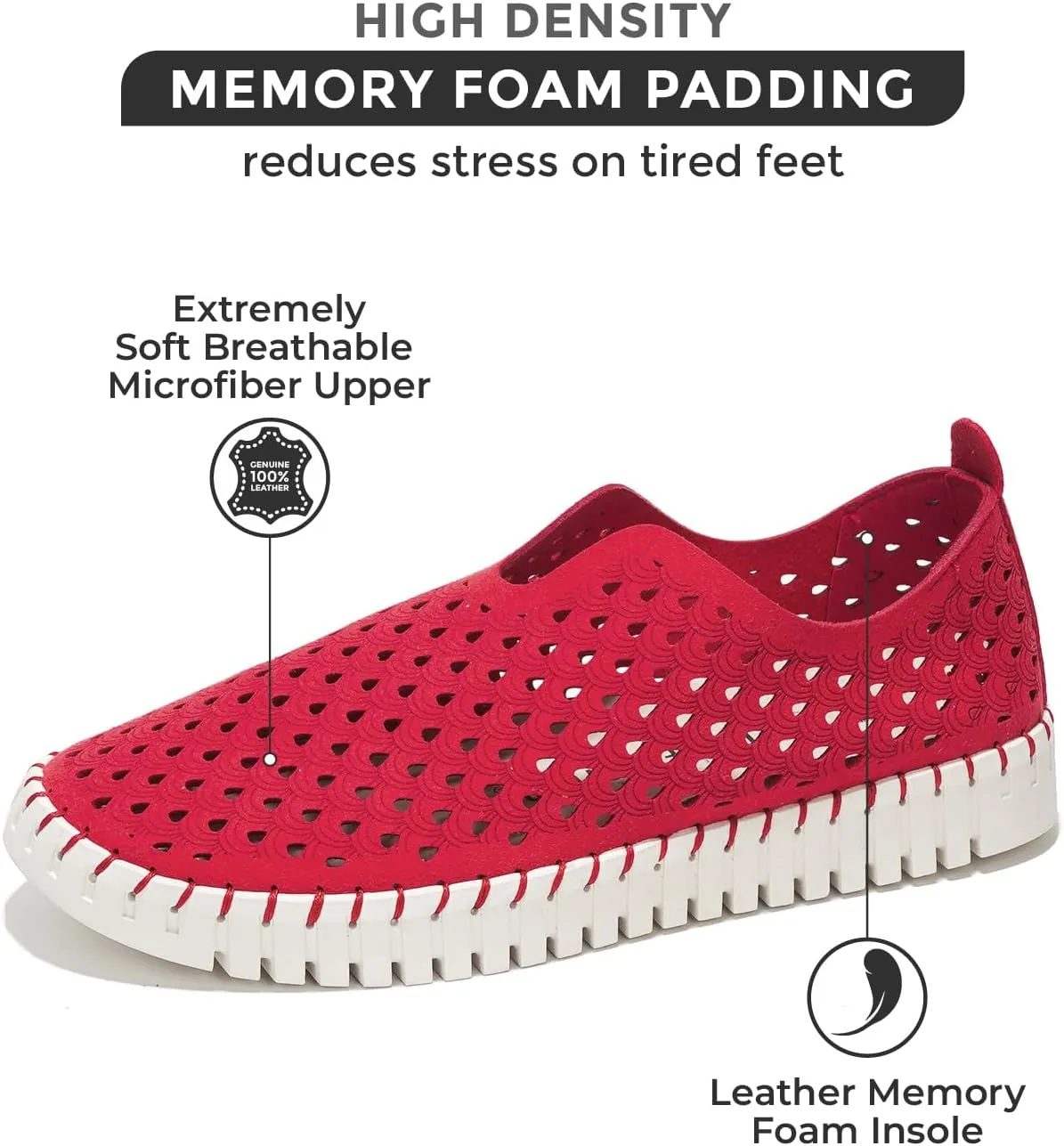 Project Cloud Womens Shoes – Lightweight Summer Loafers for Women with Memory Foam Insole – Stylish & Comfortable Womens Loafers - Perfect Spring Shoes for Women 2025 (Lily)