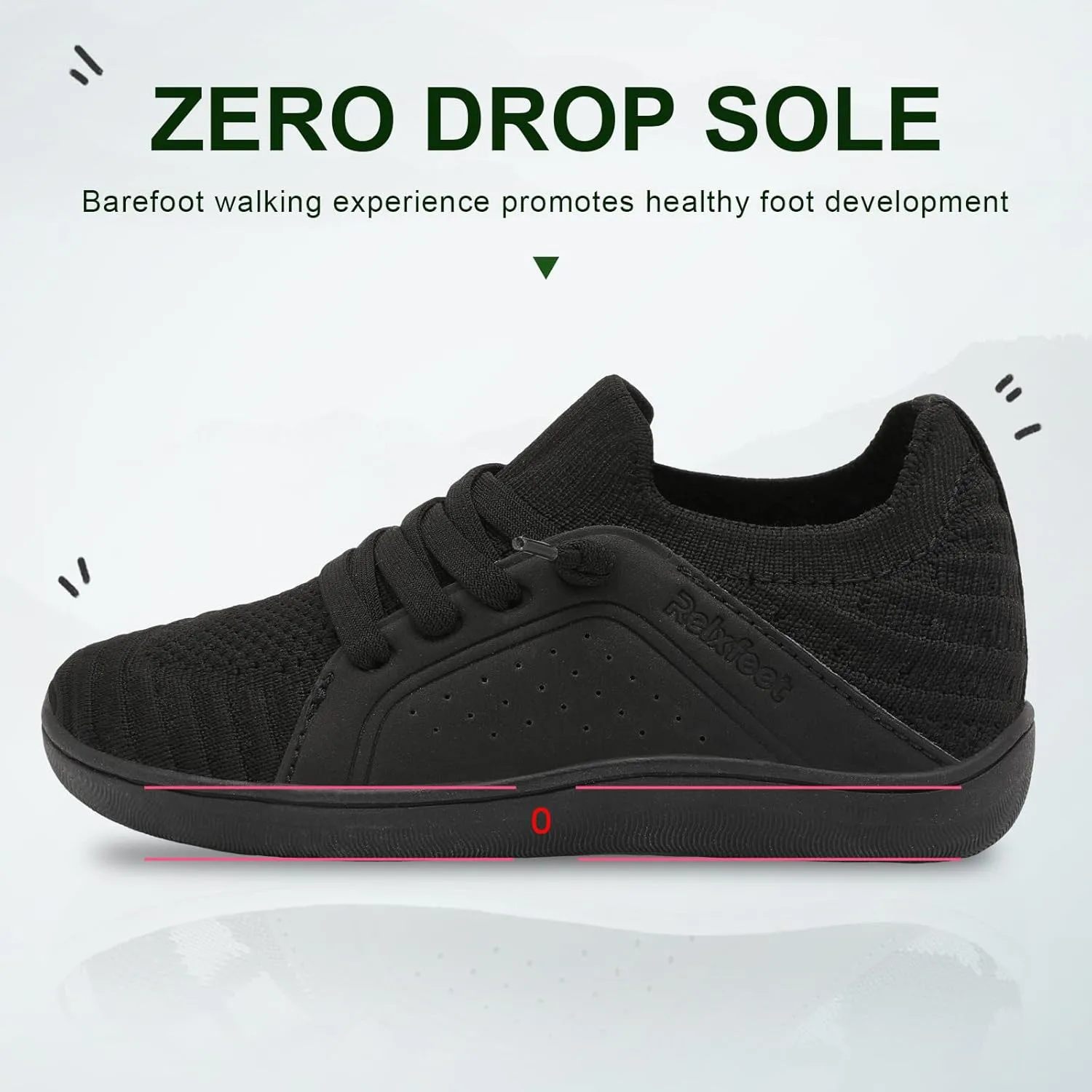 relxfeet Toddler Shoes Boys Girls Wide Barefoot Slip On Walking Tennis Sneakers