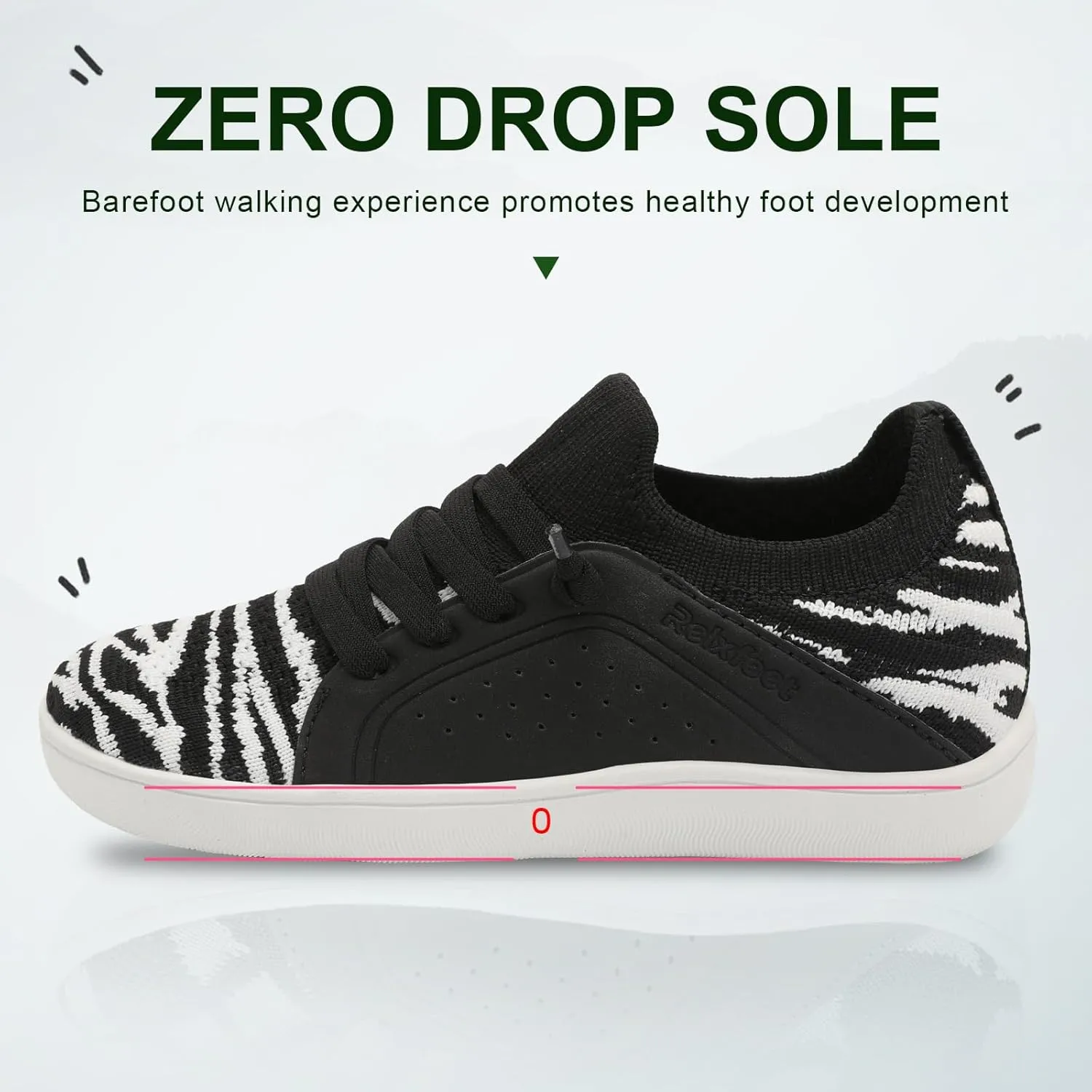 relxfeet Toddler Shoes Boys Girls Wide Barefoot Slip On Walking Tennis Sneakers