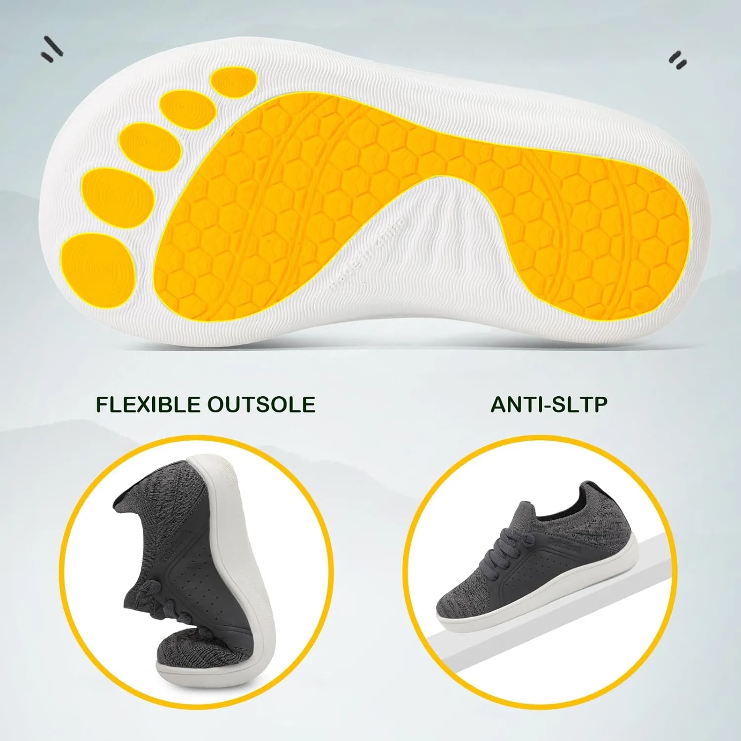 relxfeet Toddler Shoes Boys Girls Wide Barefoot Slip On Walking Tennis Sneakers
