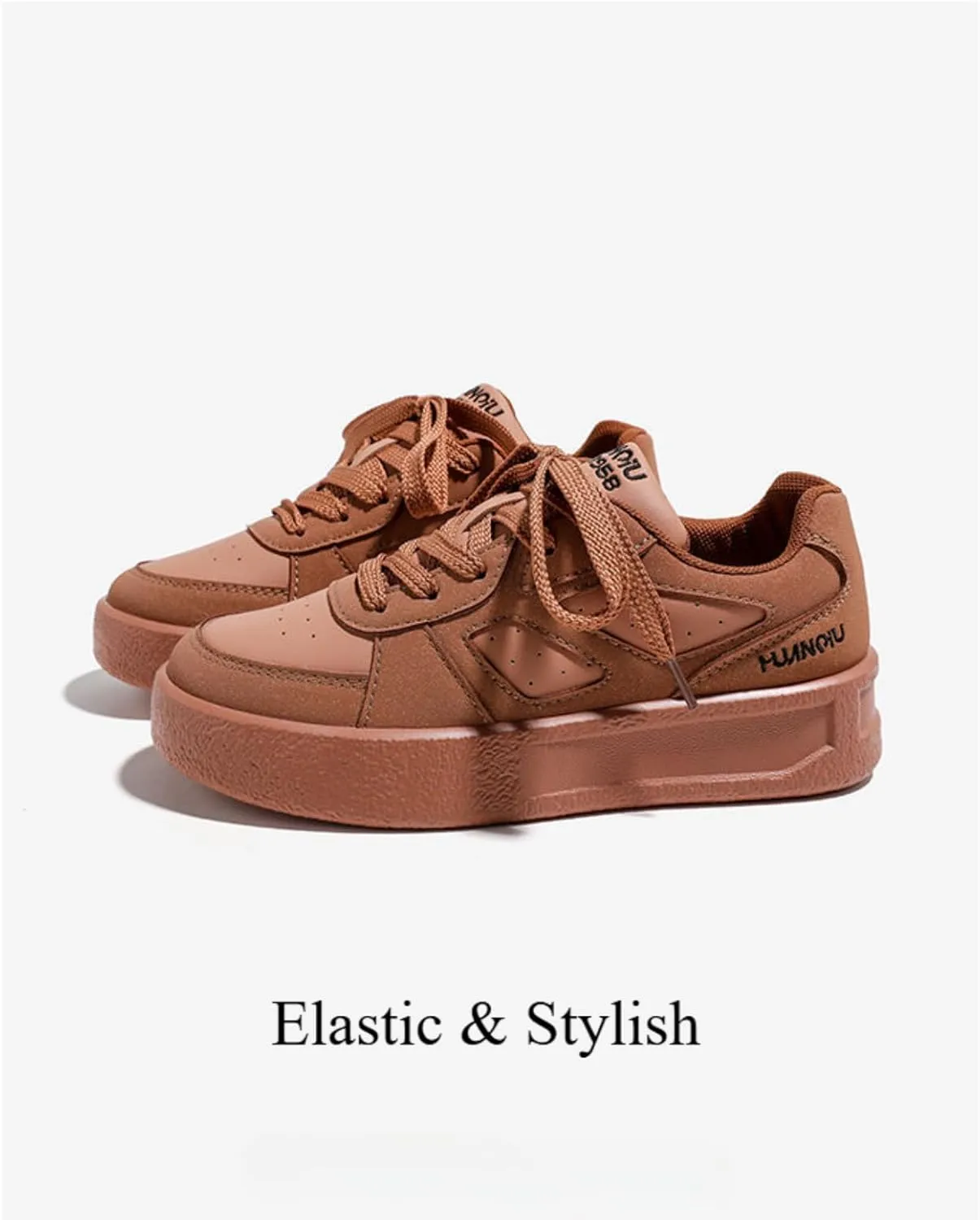Retro Sneakers for Women - Fashion Chunky Platform Shoes, Breathable Low-Top Casual Sneakers, Lace-Up Athletic Walking Shoes