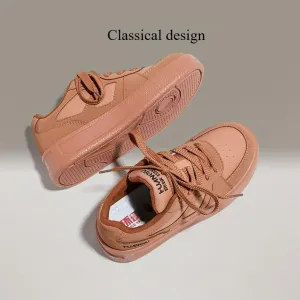 Retro Sneakers for Women - Fashion Chunky Platform Shoes, Breathable Low-Top Casual Sneakers, Lace-Up Athletic Walking Shoes