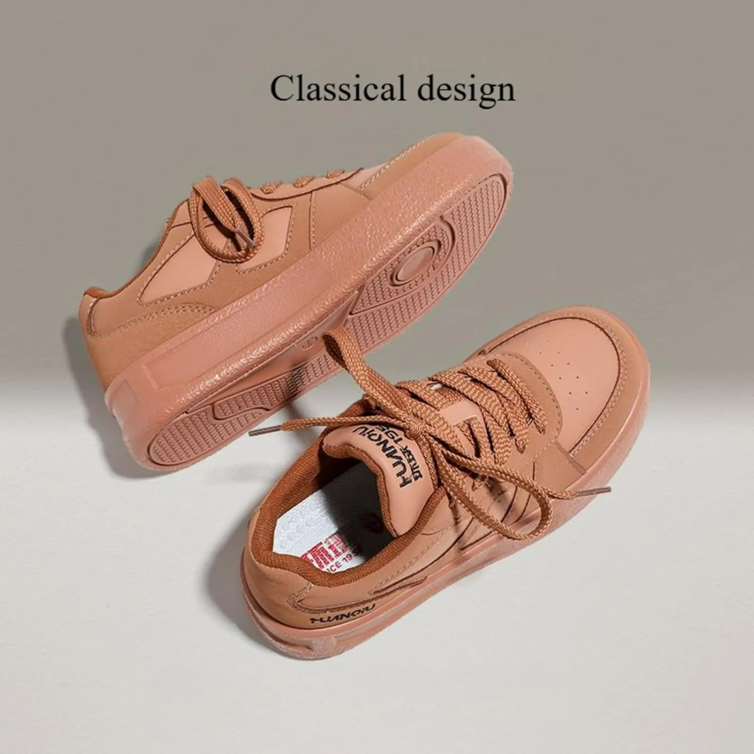 Retro Sneakers for Women - Fashion Chunky Platform Shoes, Breathable Low-Top Casual Sneakers, Lace-Up Athletic Walking Shoes