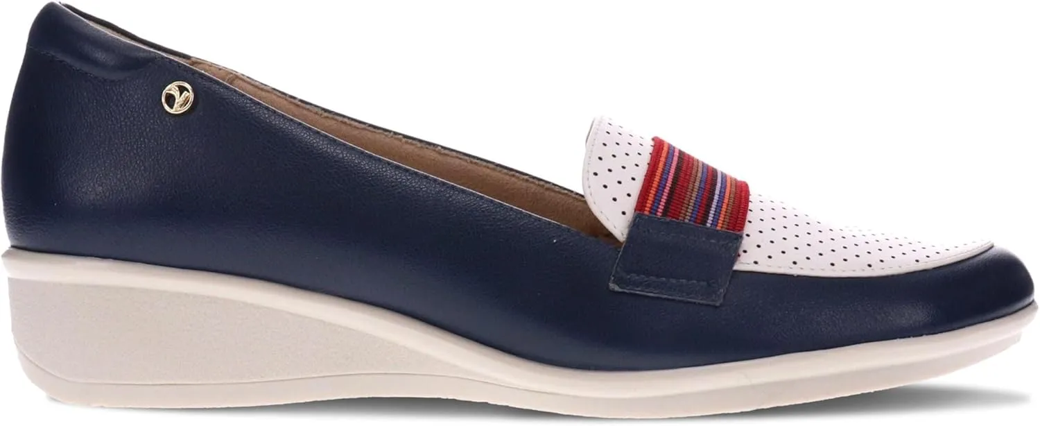 Revere Monte Carlo Women's Orthotic Wedge Loafer – Premium Leather, Lightweight with Removable Footbed and Arch Support
