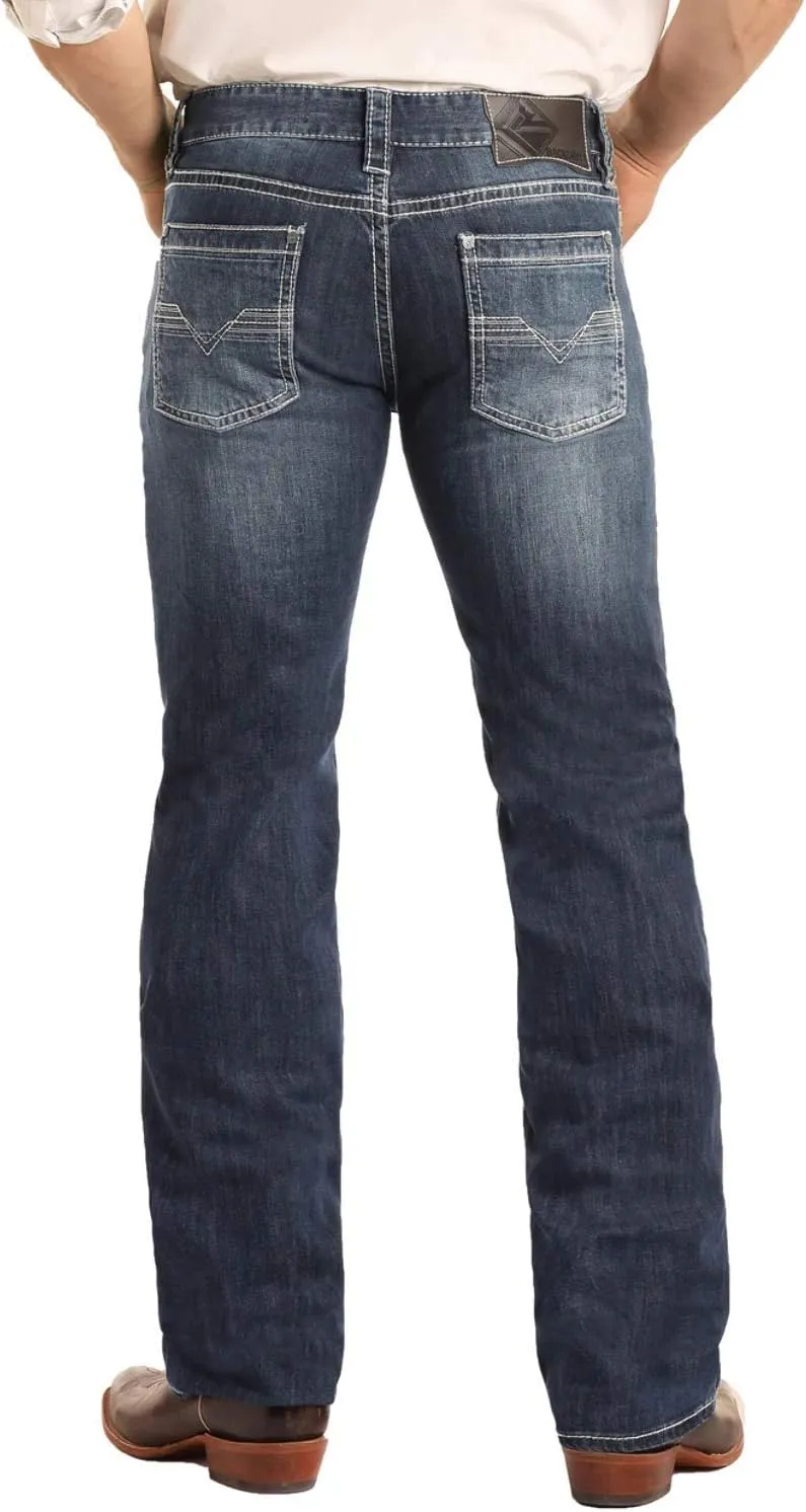Rock & Roll Denim Regular Fit Stretch Straight Bootcut Jeans #M1P3473