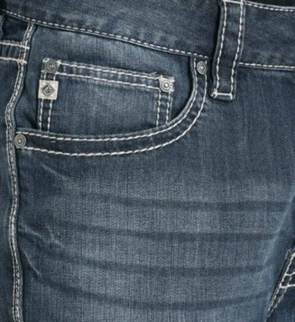 Rock & Roll Denim Relaxed Fit Stretch Straight Bootcut Jeans #M0S3473