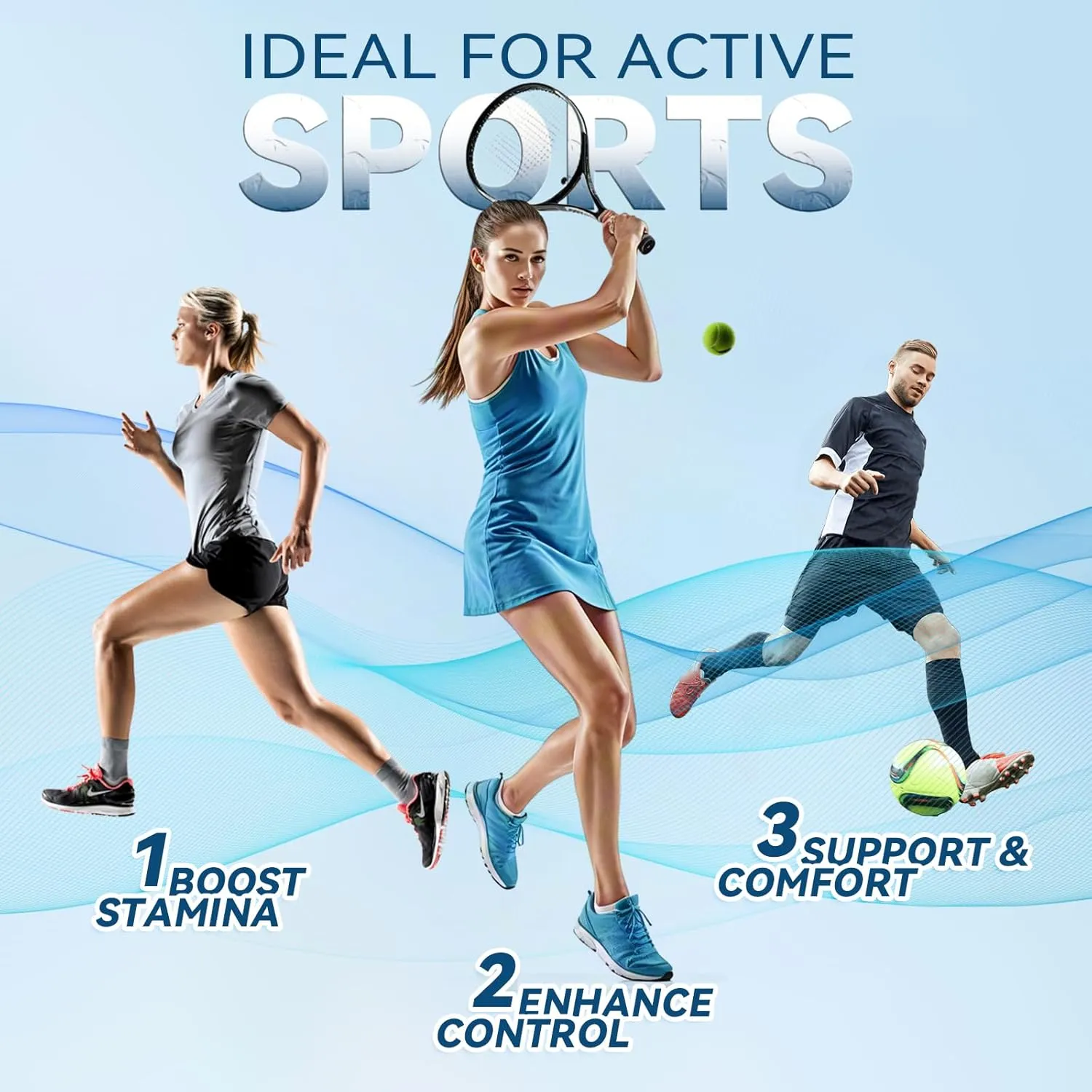 Running Athletic Insoles for Men & Women - Shock Absorbing Insoles,Sports Inserts - Comfort Cushions Inserts for Hiking Walking Hockey Tennis Basketball(Women’s 10-13/Men’s 9-12)