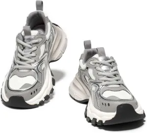 Running Shoes for Women, Chunky Platform Sneakers Womens, Lace-up Casual Road Sport Tennis Fashion Leather Walking Shoes