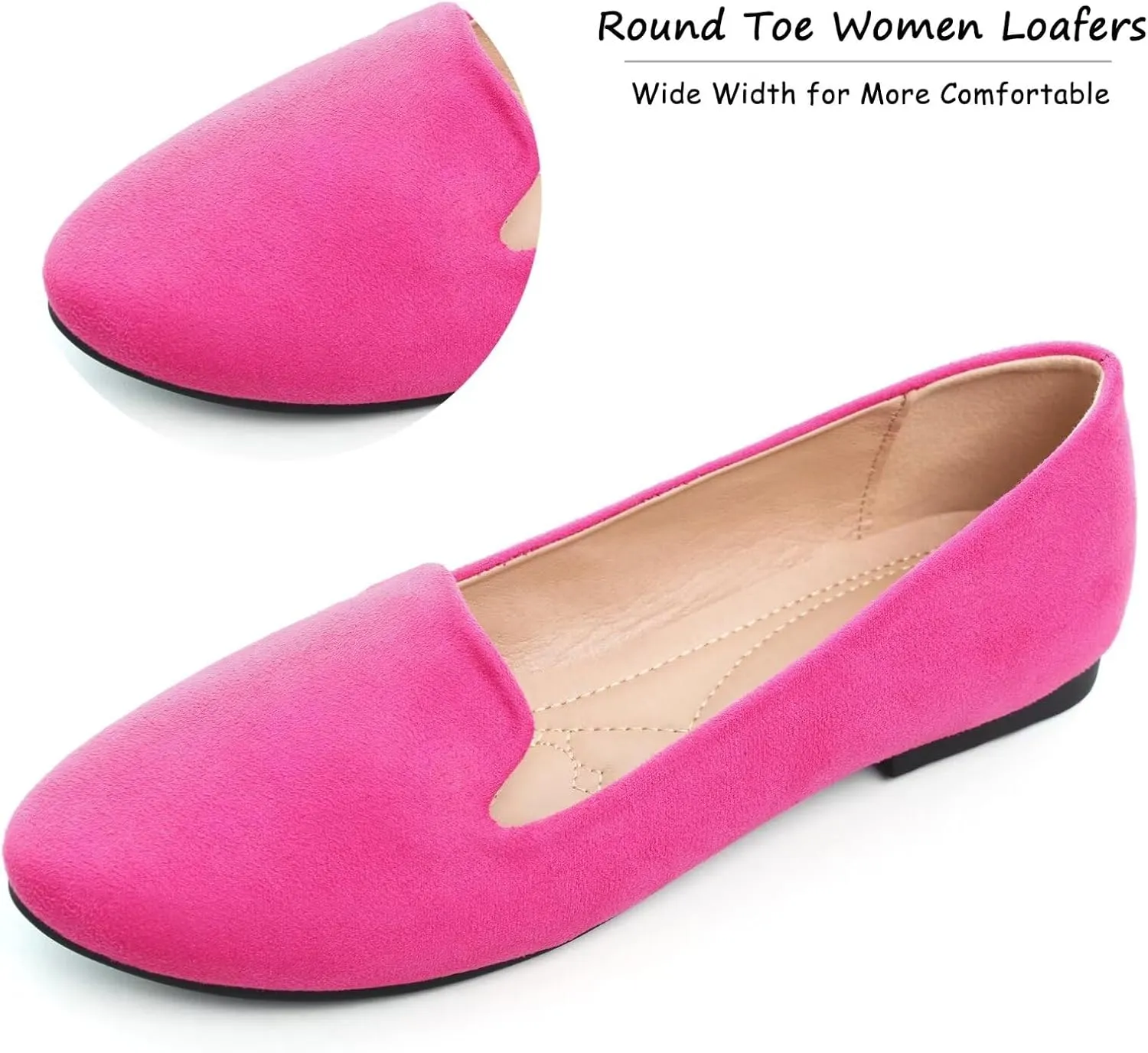 SAILING LU Women Round Toe Flats Comfortable Fashion Ballet Flat Shoes for Women Dressy Slip-ons Loafers