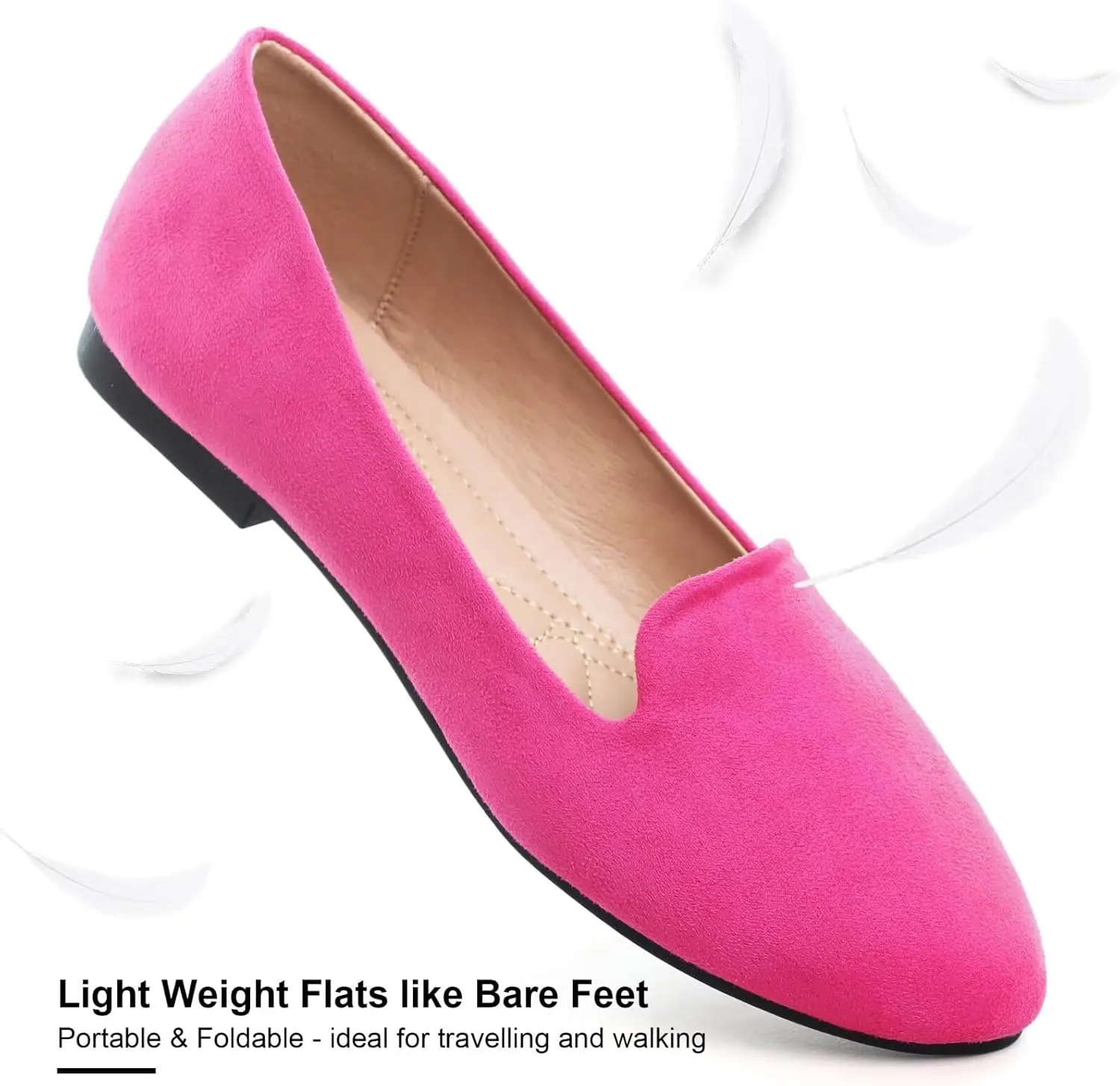 SAILING LU Women Round Toe Flats Comfortable Fashion Ballet Flat Shoes for Women Dressy Slip-ons Loafers