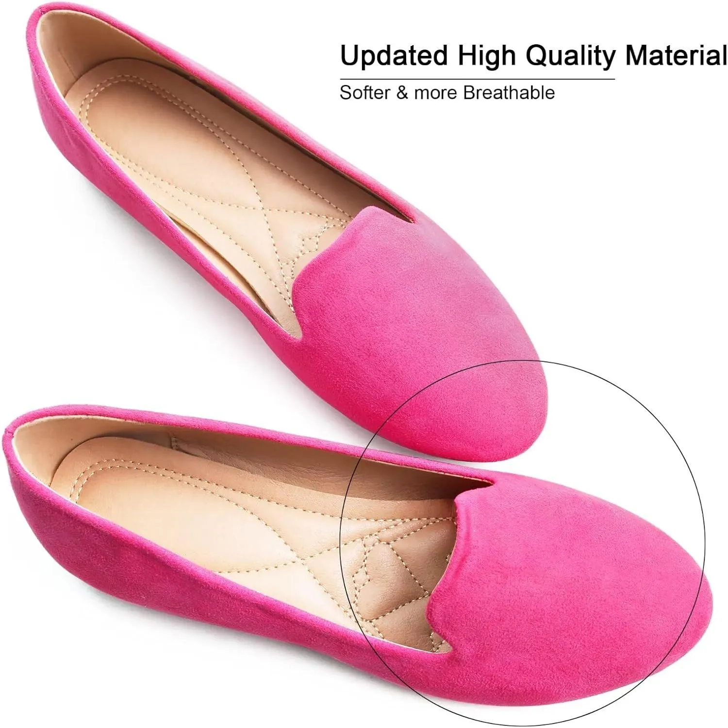 SAILING LU Women Round Toe Flats Comfortable Fashion Ballet Flat Shoes for Women Dressy Slip-ons Loafers