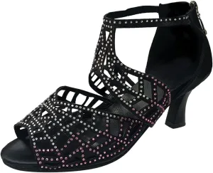 Sandals For Women Zip Back Rhinestone Cutout Toe Dance Shoes Heels Beach Apparel