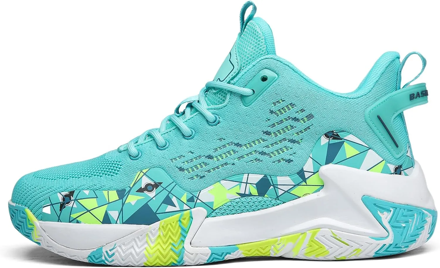 SANEARDE Mens Basketball Shoes High Top Breathable Non Slip Outdoor Sneakers Cushioning Workout Shoes for Fitness