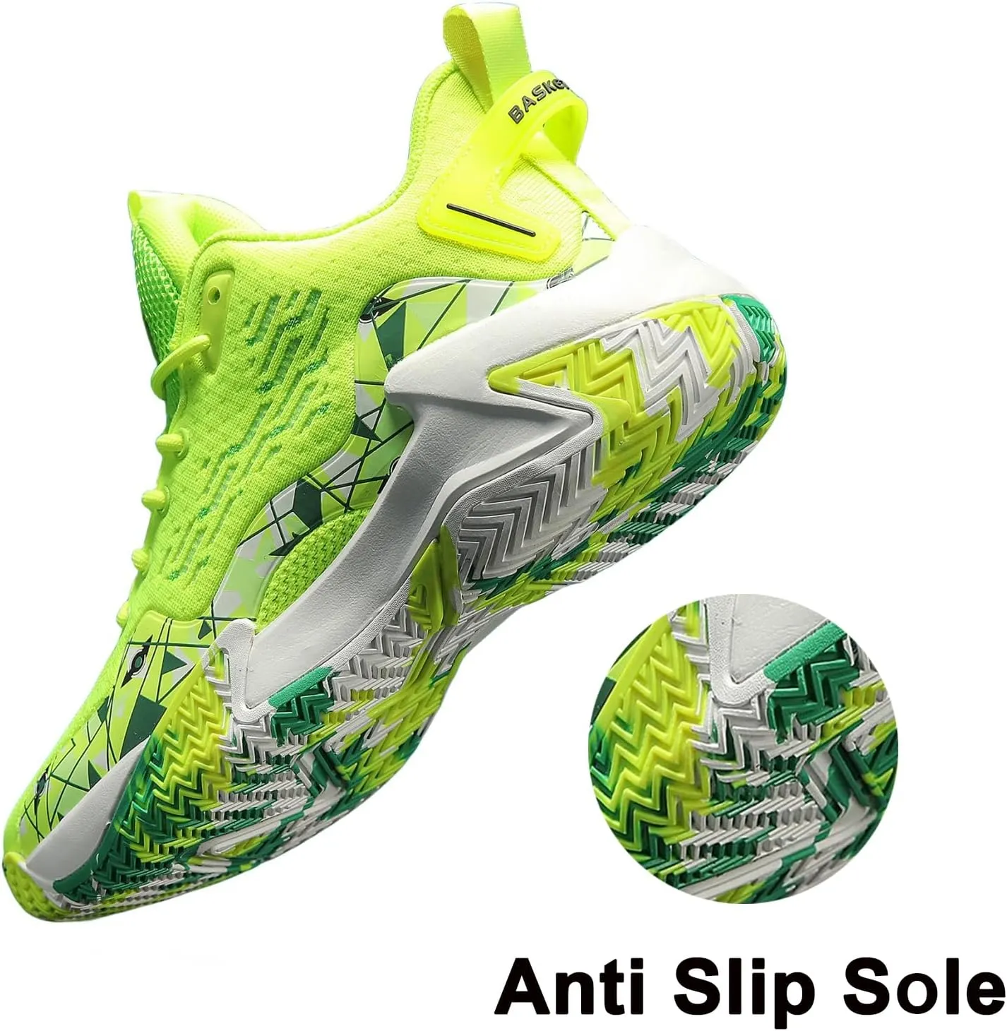SANEARDE Mens Basketball Shoes High Top Breathable Non Slip Outdoor Sneakers Cushioning Workout Shoes for Fitness