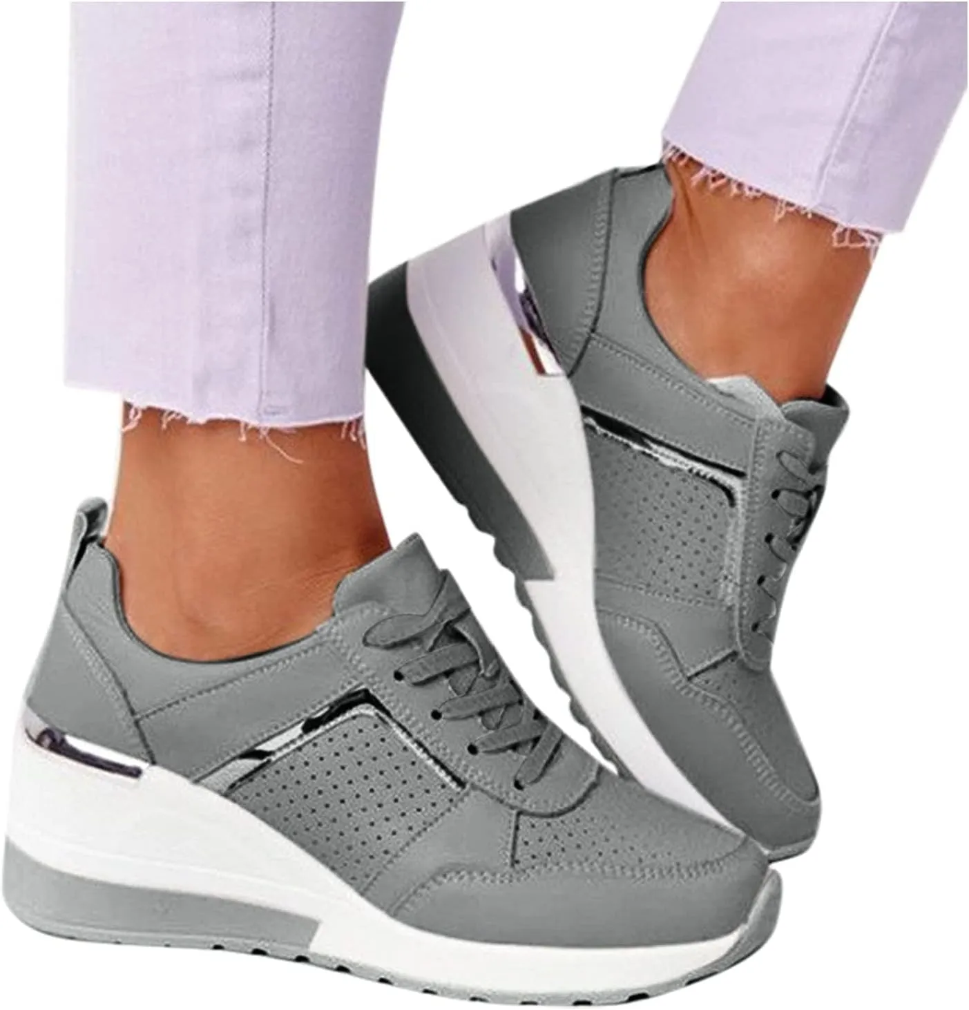 SBGMoSJ Running Shoes for Women Wide Foot Slip On Shoes for Women Indoor Womens Slip On Shoes Wide Width Size 9 Women's Wide Width Slip On Sneakers Zapatos Antideslizante para Mujer Lindos
